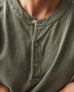 Men's Broken-In Premium Slub Henley - Washed Olive